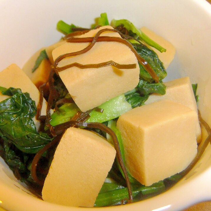 だしいらず!塩コンブで高野豆腐の含め煮